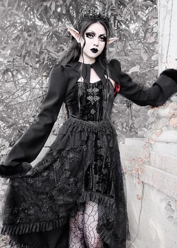 Blood Supply~Misty~Gothic Lolita Dress Black JSK Halloween