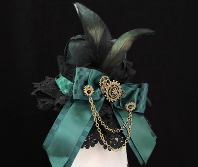 (BFM)Cat-Romance~Steam Belle~Lolita JSK Dress Embroidery Dress Set Free Size Small Top Hat 
