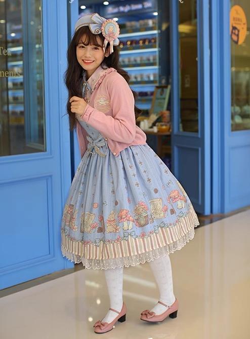 Youlanda~Benny Rabbit~Sweet Lolita Cardigan Academy Style Sweater