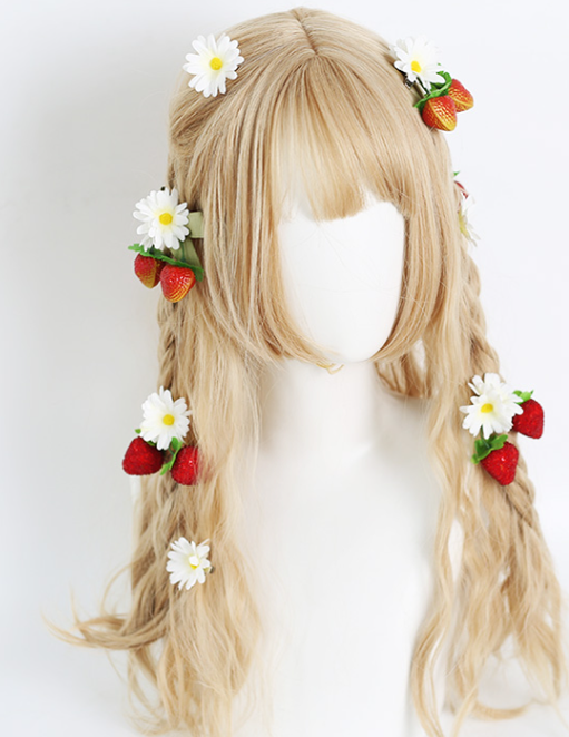 Xiaogui - Sweet Lolita Hair Pin Flower Strawberry Shaped