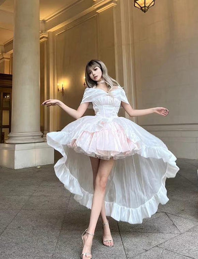 POSHEPOSE~Elegant Lolita Jumper Dress Chiffon Dress High-end   
