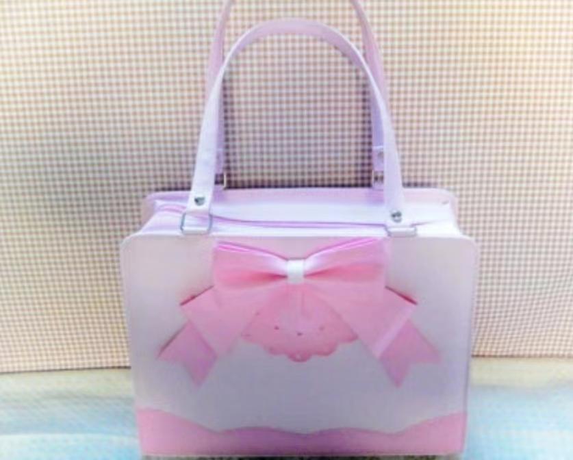 (BFM)Loris~Daily Lolita Bag PU Single-shoulder Bag Deep Pink - Light Pink  
