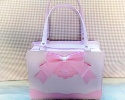 (BFM)Loris~Daily Lolita Bag PU Single-shoulder Bag Deep Pink - Light Pink  