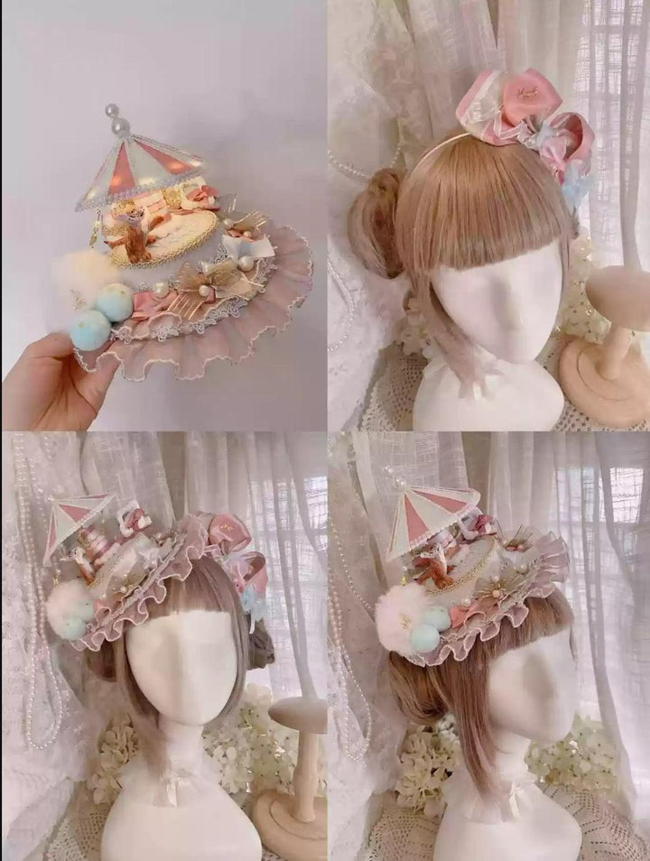 Cat Box~Night Party~Kawaii Lolita Small Top Hat KC Headdress   