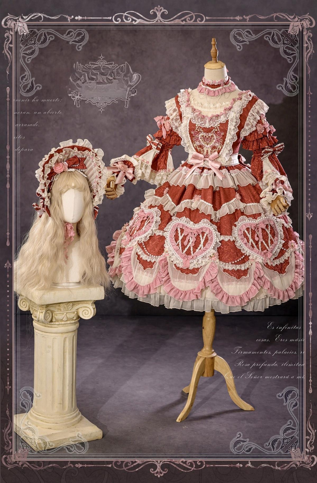 Bramble Rose - Antique Cake - Vintage Lolita OP Princess Dress Gorgeous Lolita Outfit (L M S XL) 41536:701694