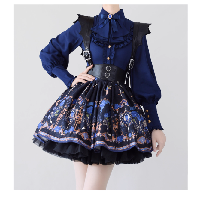 Time Memory - Elegant Lolita Slim Fit Mutton Sleeve Blouse 16422:216494