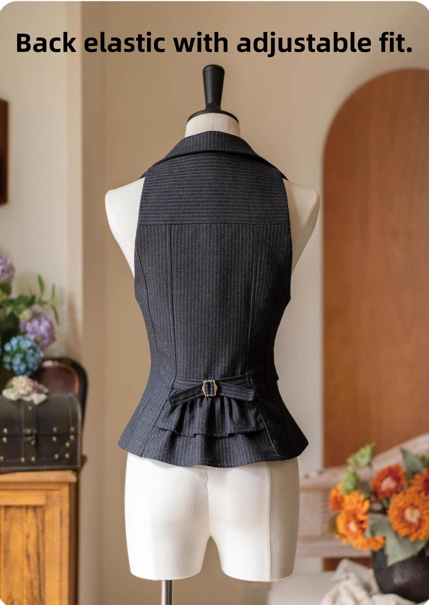 Forest Wardrobe - Forest Contract - Classic Lolita Striped Vest, Elastic Waist 43921:790189