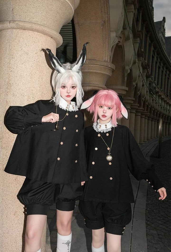 CastleToo~Timer Bunny~Ouji Lolita Shorts Suit Prince Cape and Shirt