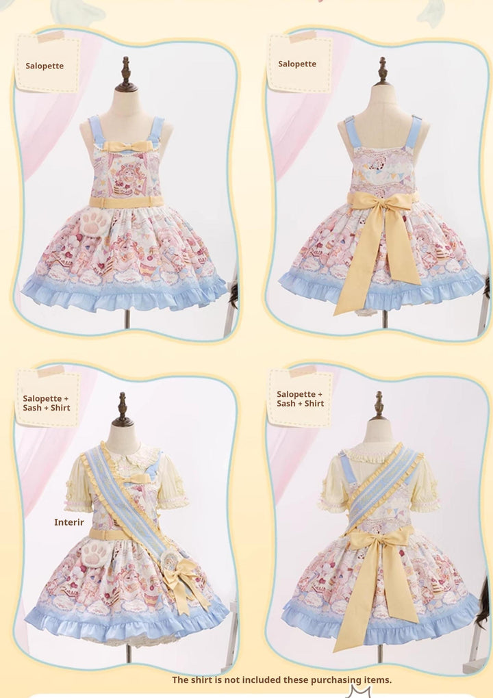 Mewroco~Sweet Lolita Salopette Daily Cute Lolita Dress   