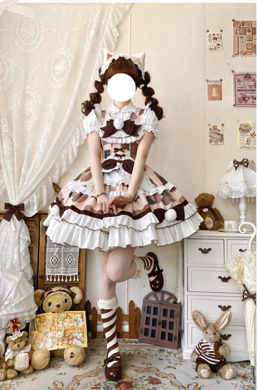 Calico Cat - Winter Kawaii Lolita Print JSK 44422:807506
