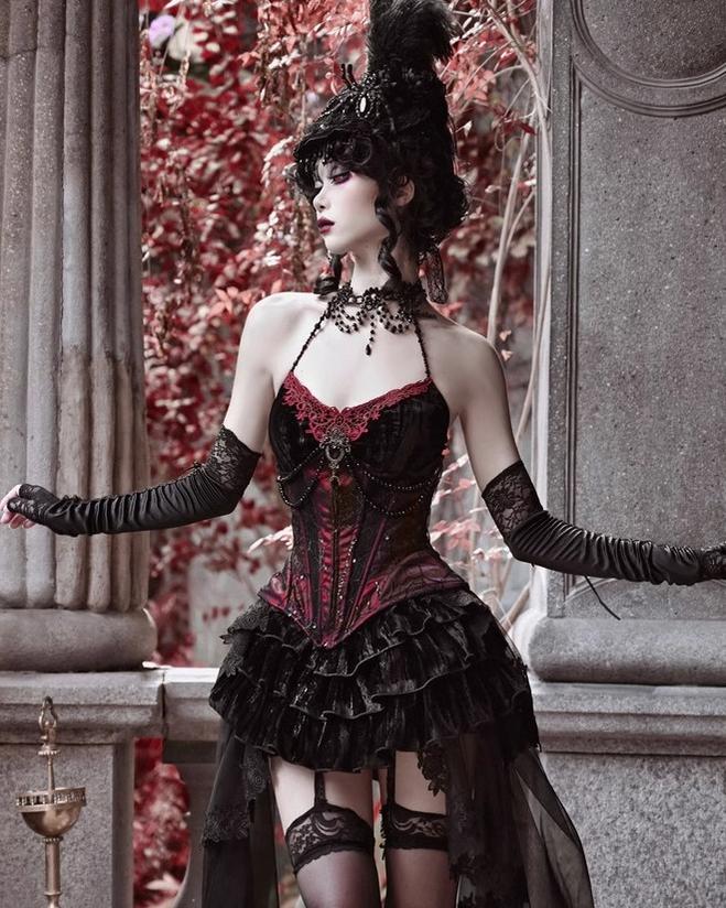 Blood Supply - Duchess - Velvet Gothic Lolita Dress, Corset & Skirt