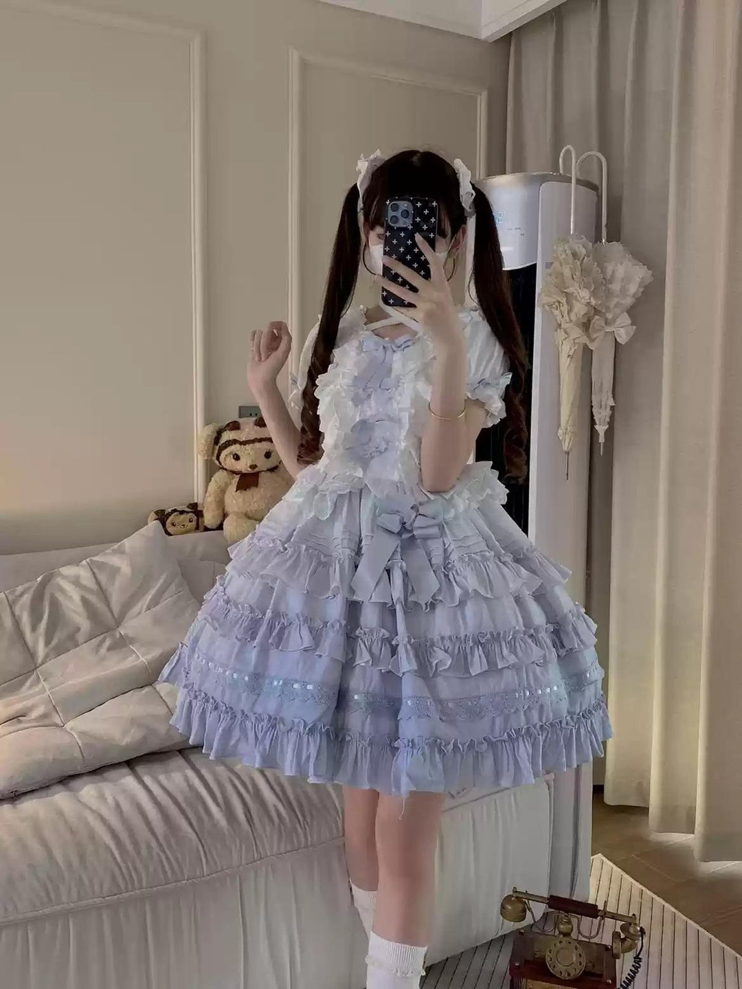 Mengfuzi~Little Milkfoo~Vintage Lolita Gradient Dress