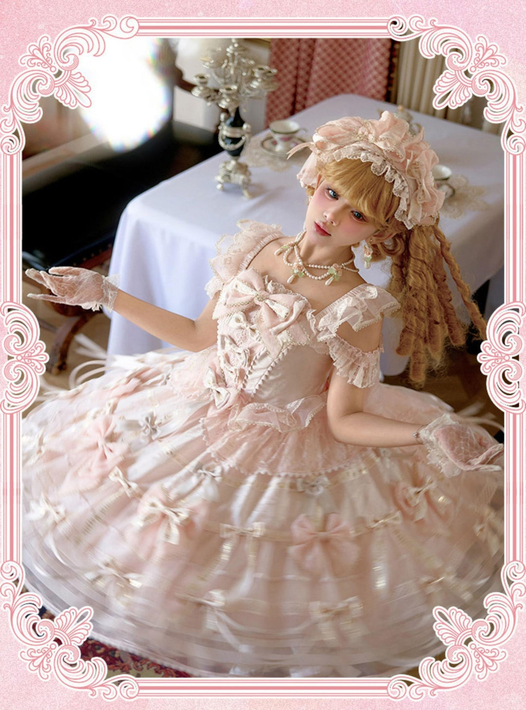 Puppets and Doll - Dream Bow - Bow Decoration Voile Gorgeous Lolita JSK