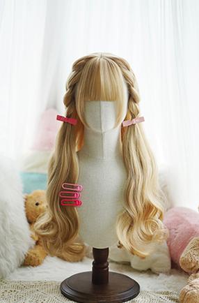Imperial Tea~Daily Lolita Wigs Long Curl Wig Maple syrup  