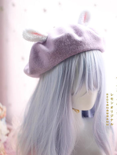 Xiaogui~Retro Lolita Christmas Deer Horn Beret Multicolors   