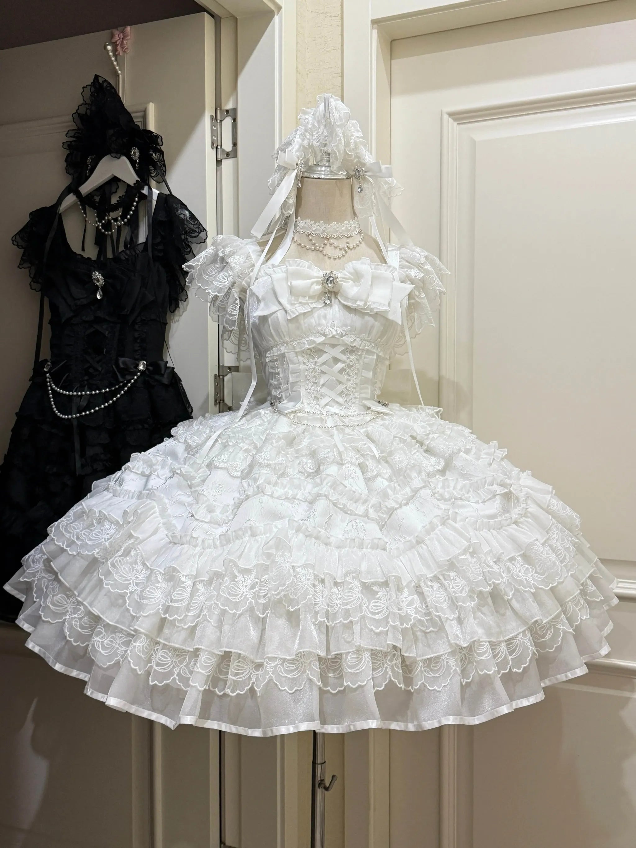 Sugar Girl - Eternal Vow - Weeding Lolita JSK, Detachable Overlay (L M S) 44248:800962