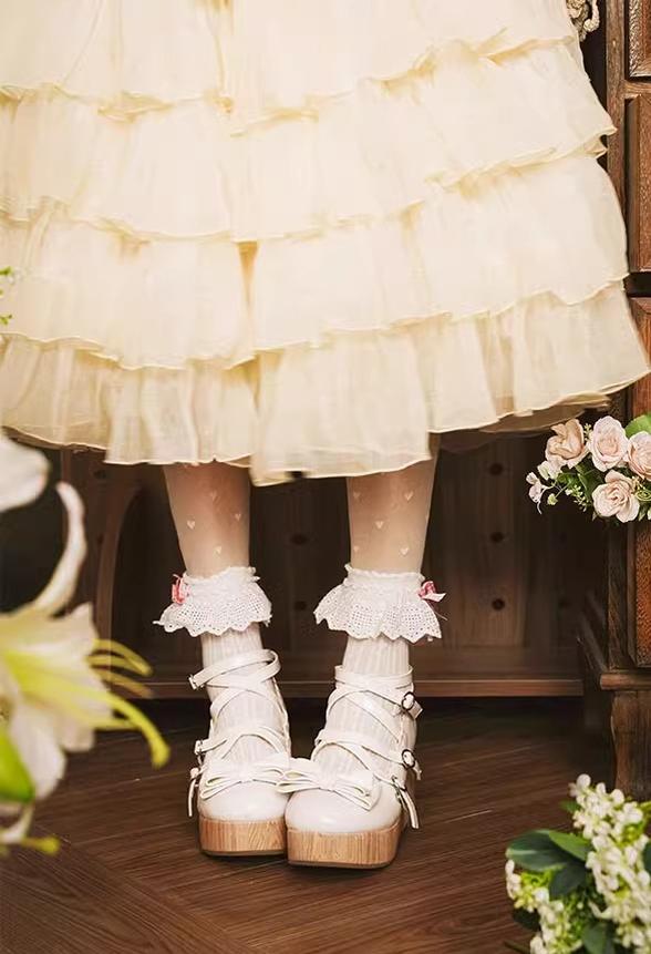 MODO~Old School Tata~Kawaii Lolita Hight Platform Shoes with Round Toe