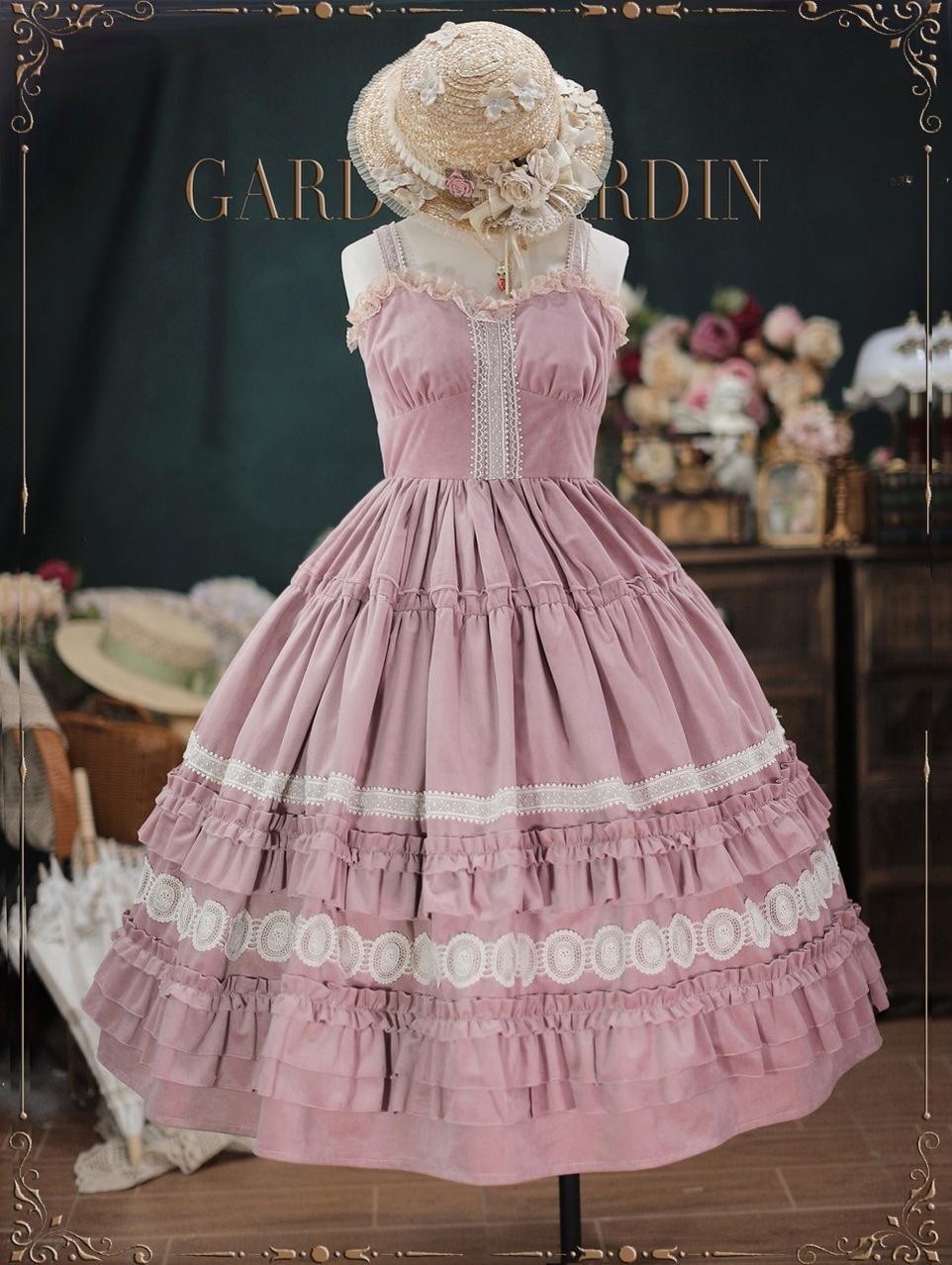 (BFM)Tiny Garden~Elegant Chiffon Lolita Dress Silky Short Dream Bouquet JSK   