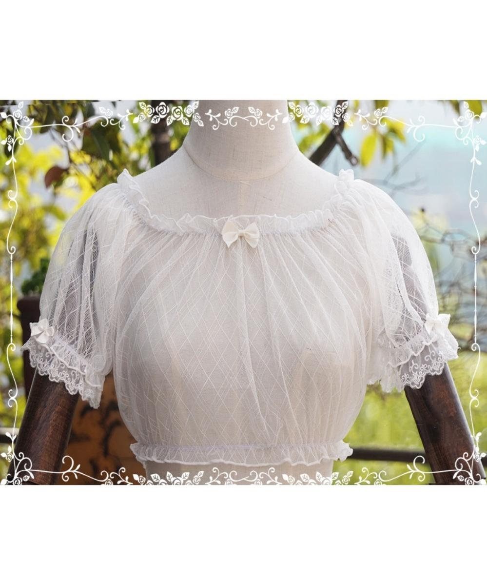 Tiny Garden~Summer Refreshment~Elegant Lolita Summer Lace A-line Neckline Blouse   