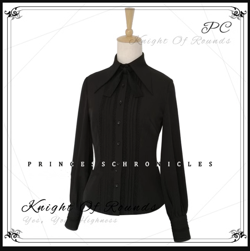 Princess Chronicles - Retro Ouji Lolita Blouse Multicolors S Black Shirt (female)
