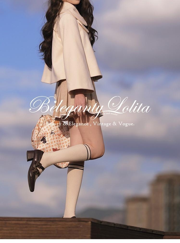 Beleganty~Annie~Retro Lolita Short Coat Woolen Bell Sleeve Outwear   