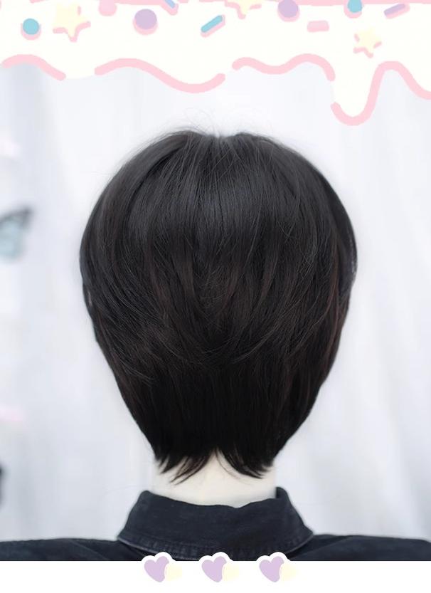 Dalao Home~Ouji Lolita Short Wig with Natural Color and Layered Cuts