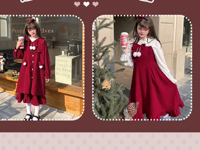 Hard Candy~Christmas Lolita Coat Plus Size Lolita Long Overcoat   