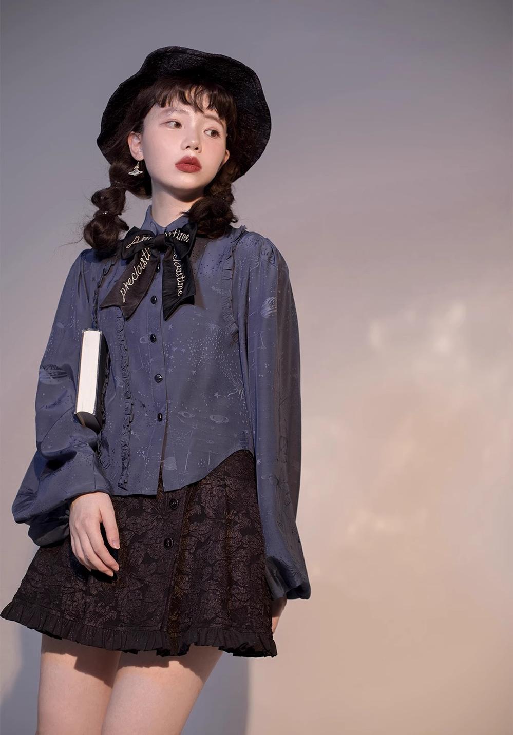 ZJstory~Starry for You~Vintage Lolita Shirt American Retro Style Blouse