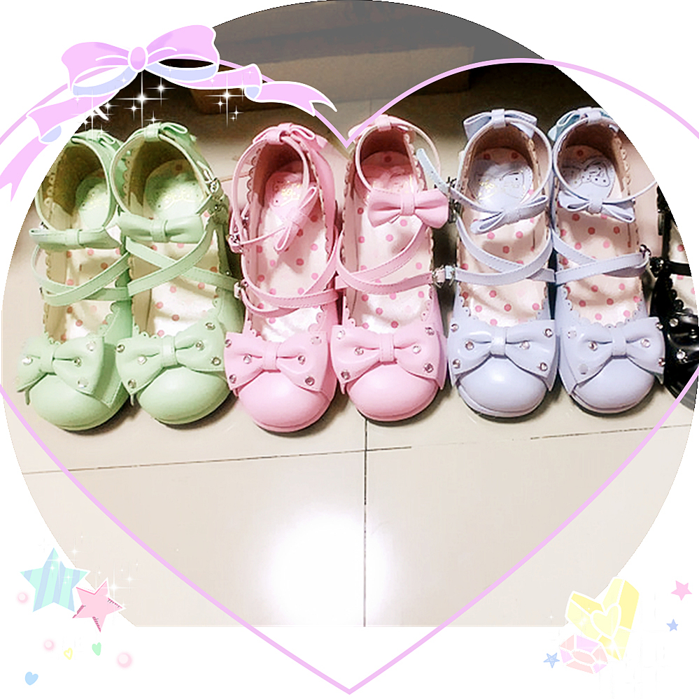 Sosic - Sweet Lolita High Heel Handmade Shoes 34 light purple