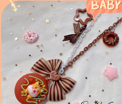 (Buy for me)Pretty Girl Lolita~Sweet Lolita Anime Characters Necklace chocolate  