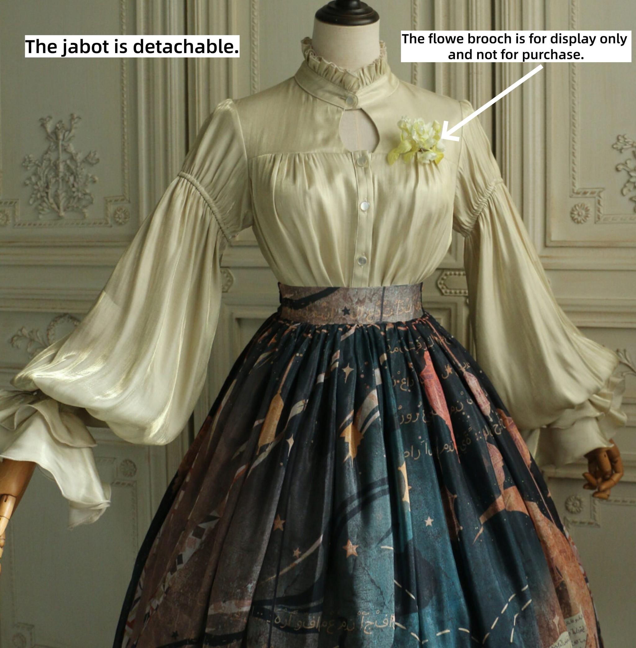 Moonlight in the Monastery - Classic Lolita Shirt, Detachable Jabot 44846:825610