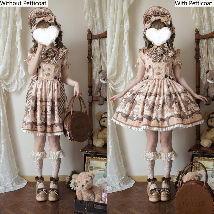 Babyblue~Dog Bakery~Old School Lolita OP Dress Sweet Dress with Accessories 42101:728882