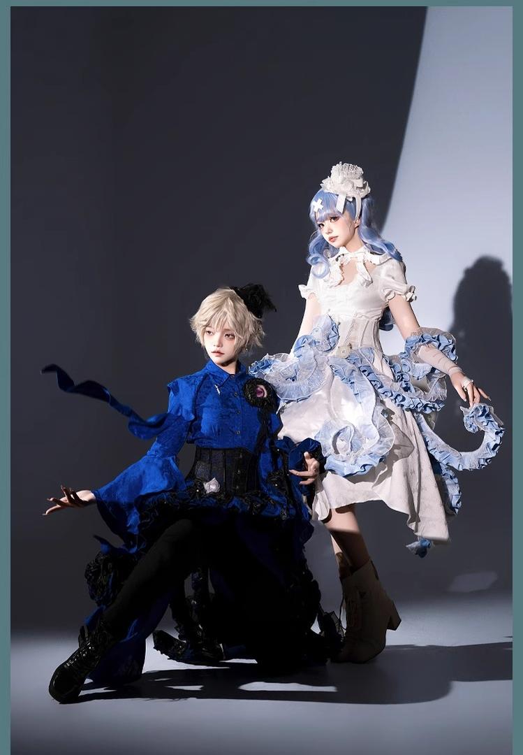 Camouflage Humanoid~Eerie Devour~Gothic Lolita Tentacle-like Petticoat and Short-Sleeved OP