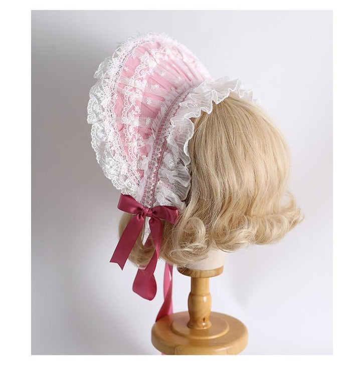 Xiaogui~Velvet Cake~Sweet Lolita Head Accessory Set with Ribbon Bow Details