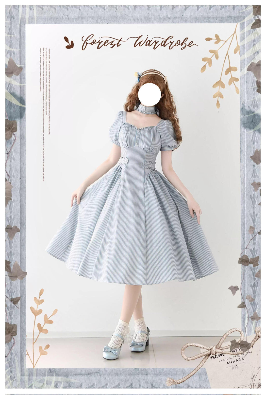 Forest Wardrobe - Chantilly Forest - Classic Lolita OP Dress With Square Neck & Underskirt 43188:771496