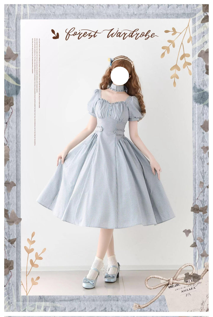 Forest Wardrobe - Chantilly Forest - Classic Lolita OP Dress With Square Neck & Underskirt 43188:771496