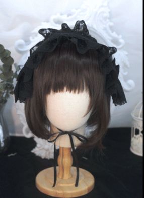 OCELOT~Contract Cross~Gothic Lolita Lace KC black (hair bands only)  