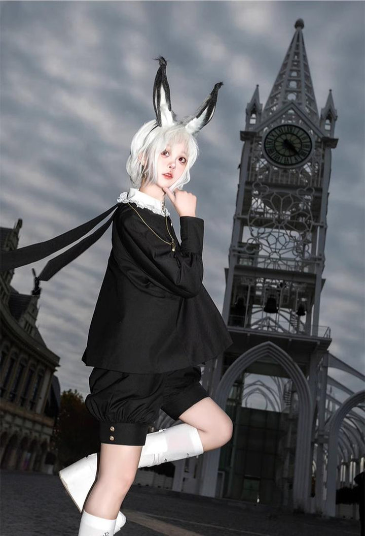 CastleToo~Timer Bunny~Ouji Lolita Shorts Suit Prince Cape and Shirt