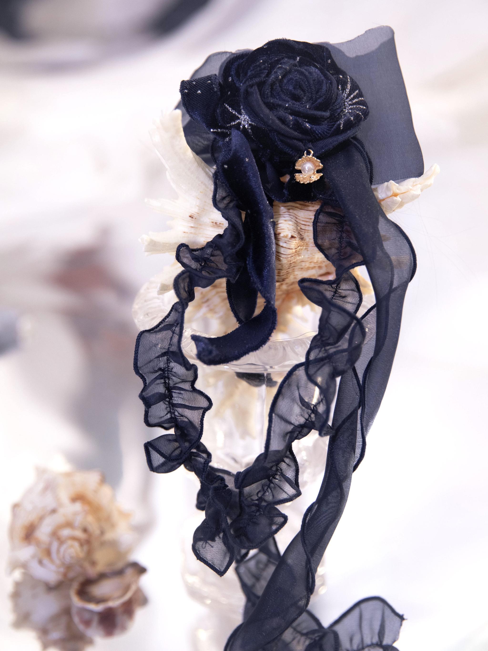 Atlantis - Gorgerous Classic Lolita Star Velvet JSK & Corset Skirt Set (L M S) 45514:852573