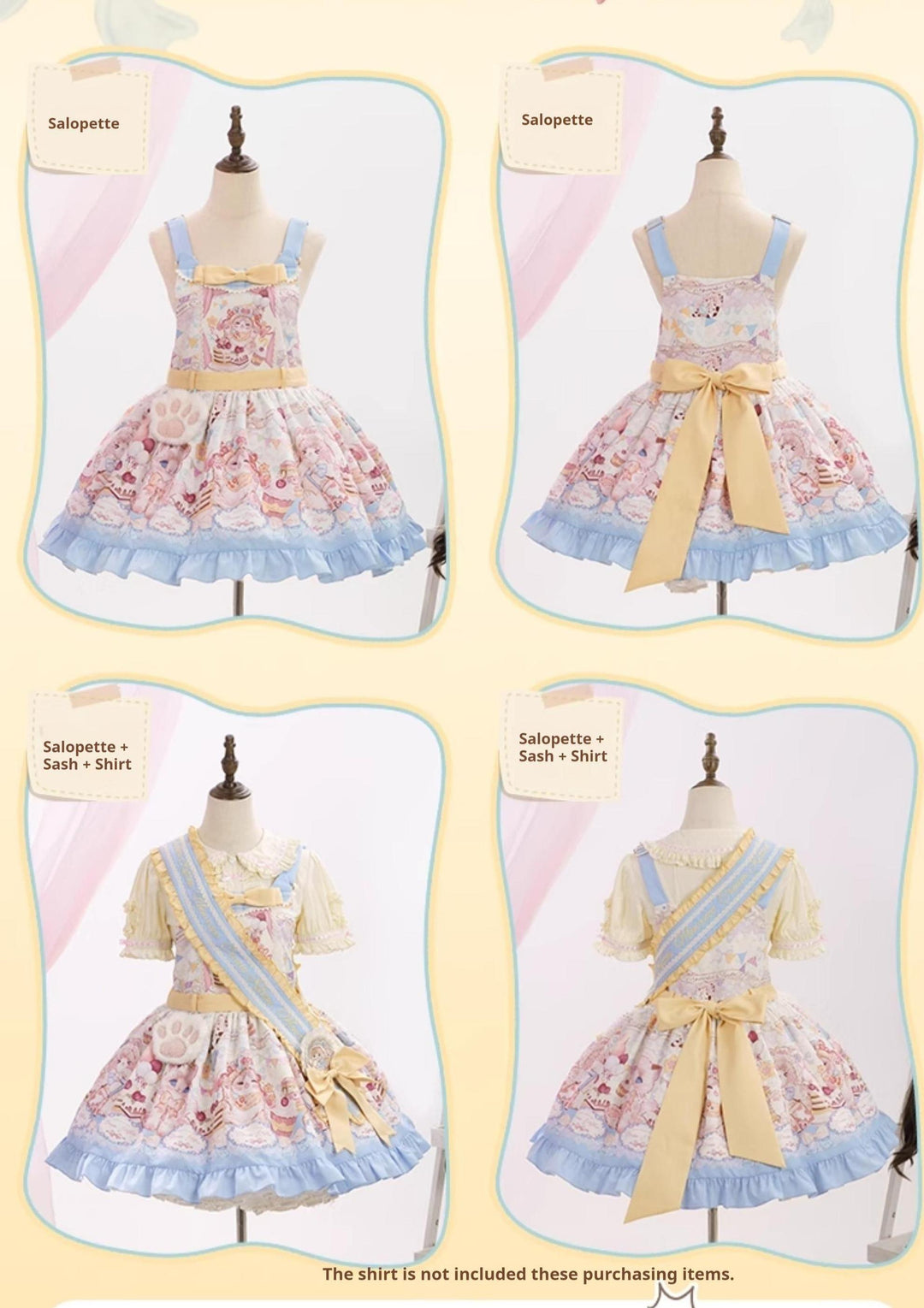 Mewroco~Sweet Lolita Salopette Daily Cute Lolita Dress   