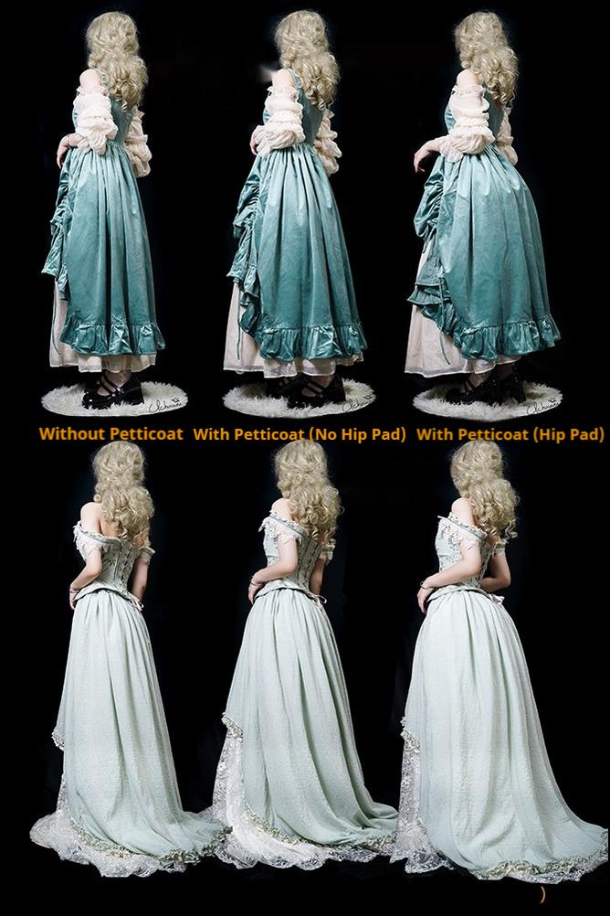 Boguta~Elegant Lolita Hip Petticoat with Detachable Hip Pad