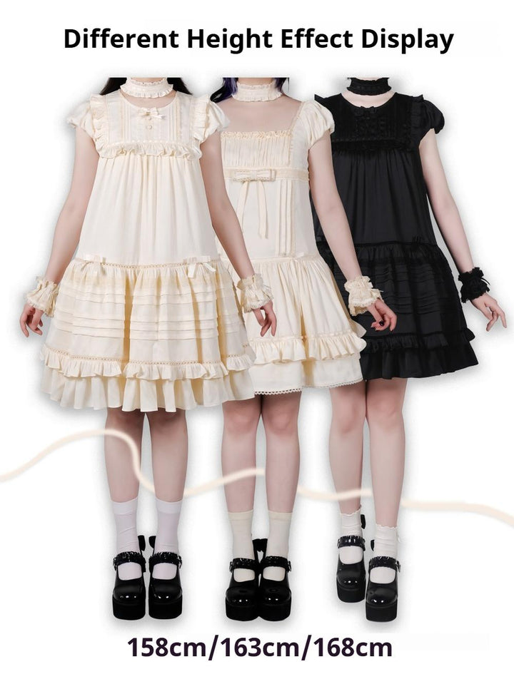 Kuroya~Dreamcatcher~Twin Lolita OP Set Bunny & Kitty Inspired Dress Suit 42987:761341