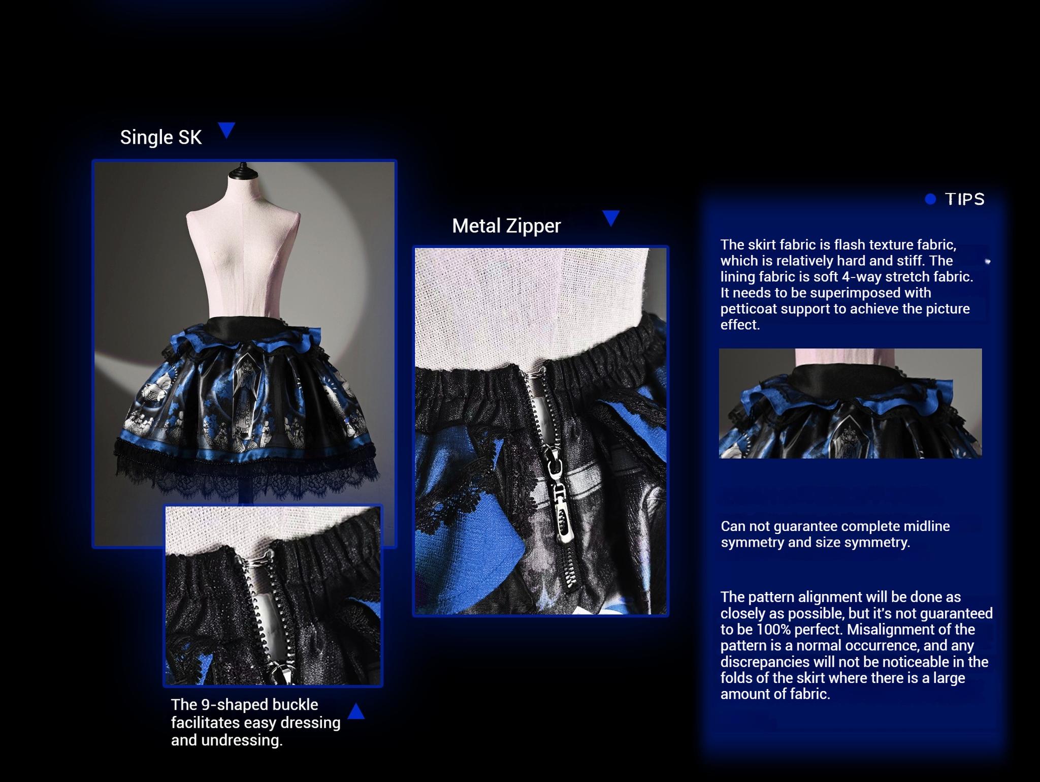 Caged Bird Hotel~Eclipsed Moon Gallery~Plus Size Halloween Gothic Lolita Skirt & Bodice Set 42951:759034
