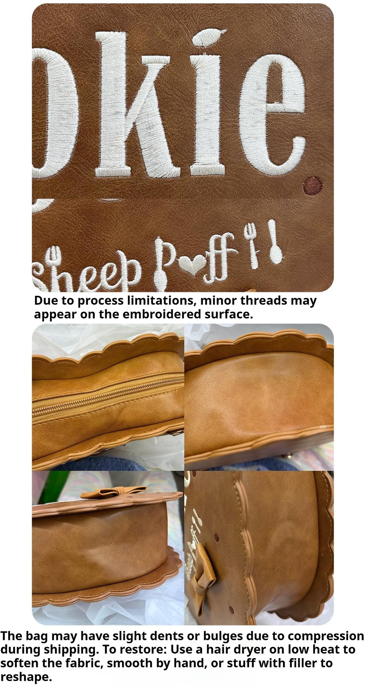 Bear Cookies - Kawaii Lolita Bag, Embroidery & Bow