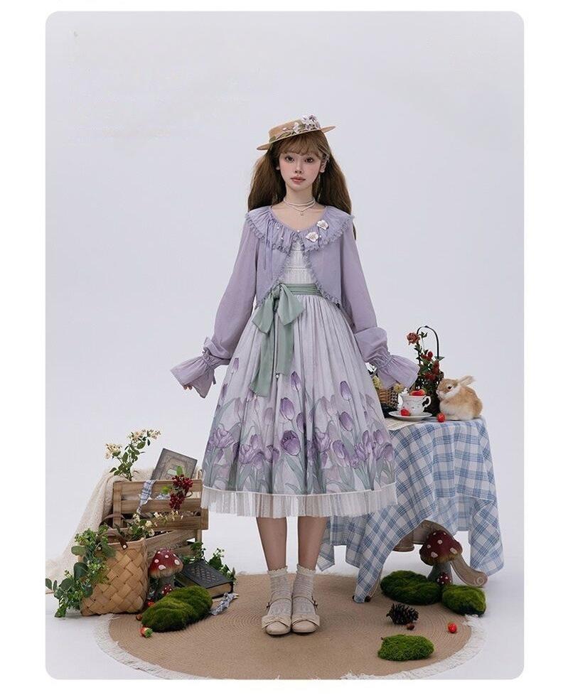 NyaNya - Four Seasons - UPF50+ Daily Lolita Light Cardigan With Embroidered Floral