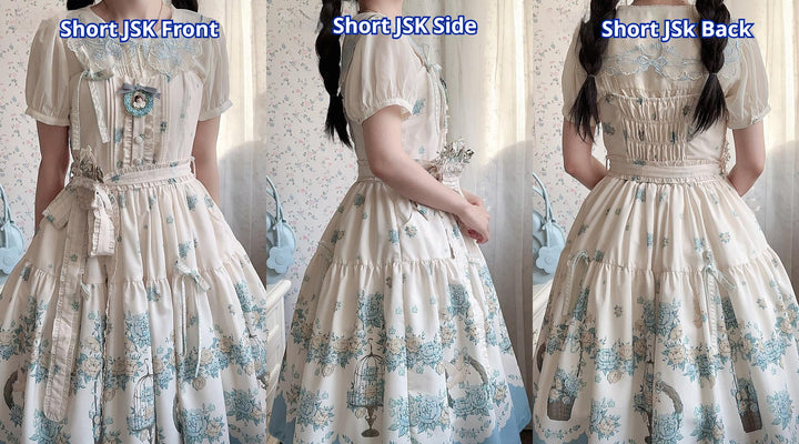 DreamWhale~Floral and Bird Series~Classic Lolita JSK Suit Floral Print Dress 40910:679550