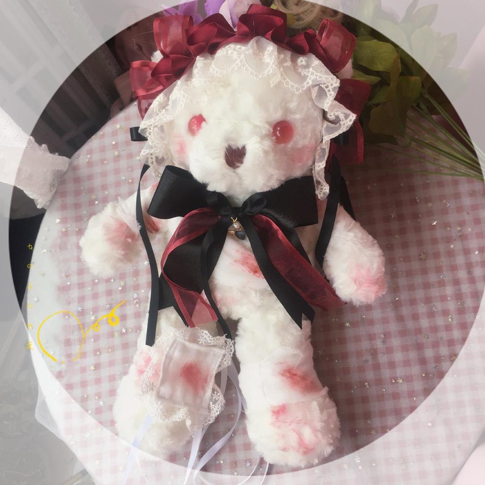 (BFM)Chestnut Lolita~Gothic Lolita Bag Dark Bloody Bear Bag 31756:367686