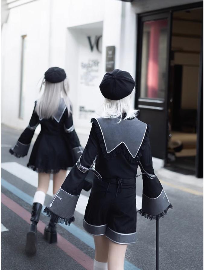 CastleToo~Rules of the Otherworld~Gothic Ouji Lolita Shorts Set with Embroidery Jacket