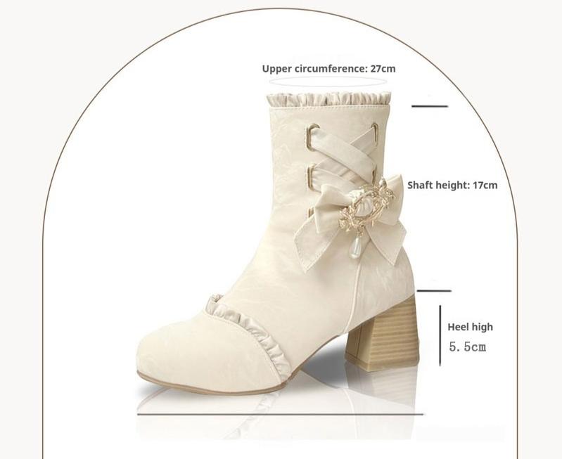 Taoxiaowu~Elegant Lolita Boots Winter Lolita Shoes