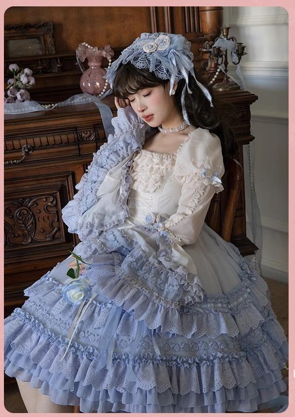 Mademoiselle Pearl~Austin in the Garden~Sweet Lolita Princess Sleeves   